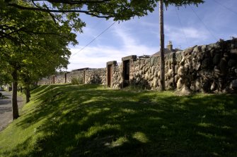 General view of garden wall.