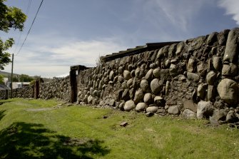 General view of garden wall.