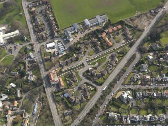 Oblique aerial view centred on Liberton Road, taken from the NNW.