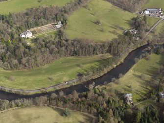 General oblique aerial view centred on the country house, taken from the W.