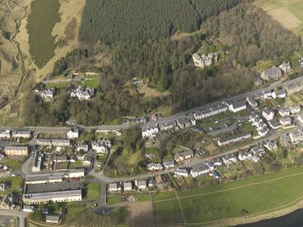Oblique aerial view centred on the village, taken from the SSW.