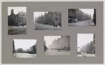 Photographs of Gifford Park and Buccleuch Street area.
Front cover has pencil notes describing each photograph. 
Edinburgh Photographic Society Survey of Edinburgh and District, Ward XIV George Square