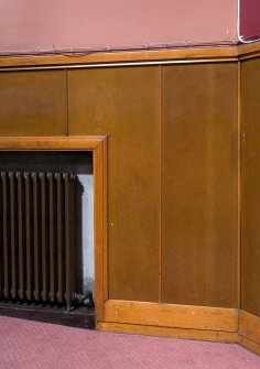 Detail of panelling in auditorium of Arts Guild Theatre, Campbell Street, Greenock.