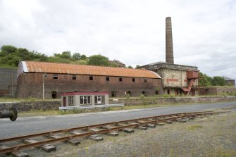 Brick kilns, generator-house and chimney, view from W