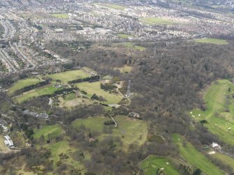 General oblique aerial view of Edinburgh Zoo, taken from the ENE.