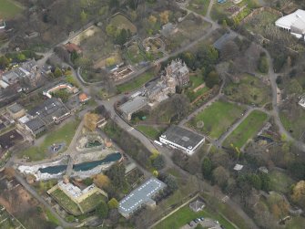 Oblique aerial view of Corstorphine Hill House, taken from the SSW.