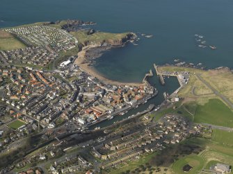 General oblique aerial view of Eyemouth, taken from the SE.