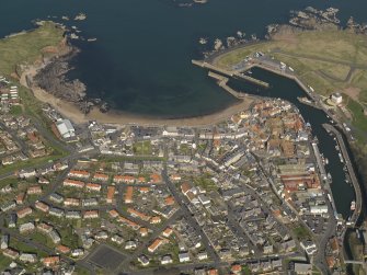 Oblique aerial view of Eyemouth, taken from the SSW.