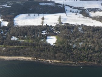 Oblique aerial view centred on Mount Stuart House, taken from the E.