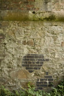 Detail showing brick repairs to SE abutment.