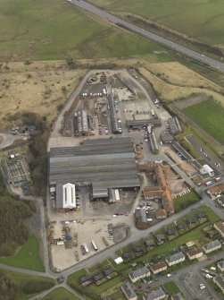 Oblque aerial view centred on the works, taken from the W.