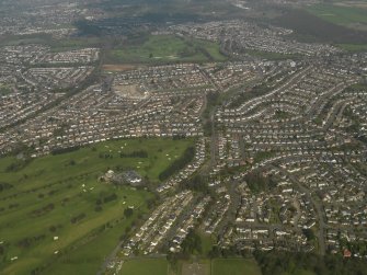 General oblique aerial view centred on the housing estate, taken from the S.
