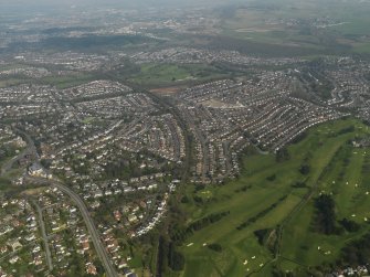 General oblique aerial view centred on the housing estate, taken from the W.