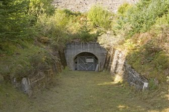 General view from SSE of the portal to the piping tunnel.
