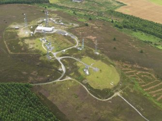 Oblique aerial view centred on the scatter station, taken from the WNW.