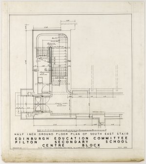 Ground floor plan of South East stair.