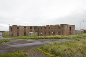 View from E of transit accommodation building.