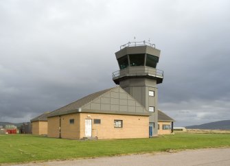 View from NW of met office and control tower.