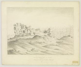 Sketch showing ruins of castle.