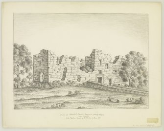 Drawing of ruins of the castle.