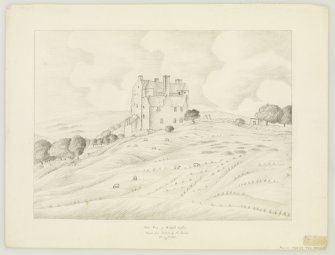 Neidpath Castle
Front view
Insc: 'Front View of Nidpath Castle, Drawn from Nature by A. Archer.  22 Augst. 1834.'