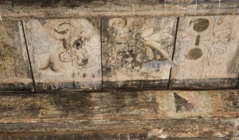 Interior. Detail of painted ceiling