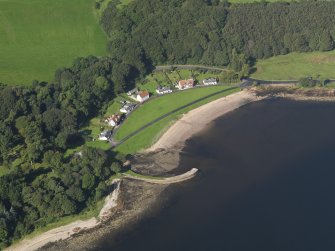 General oblique aerial view centred on the village, taken from the E.