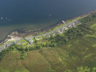 General oblique aerial view centred on the south part of the village, taken from the WSW.