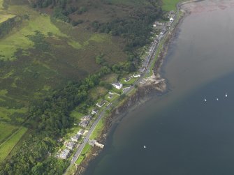 General oblique aerial view centred on the south part of the village, taken from the ESE.