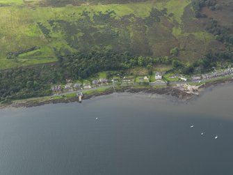 General oblique aerial view centred on the south part of the village, taken from the NE.