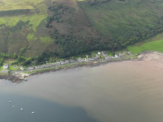 General oblique aerial view centred on the south part of the village, taken from the NE.