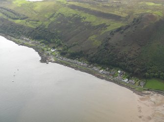 General oblique aerial view centred on the south part of the village, taken from the N.