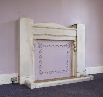 Interior. Detail of drawing room fireplace
