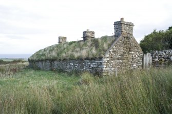 View of main cottage at The Corr, from north.