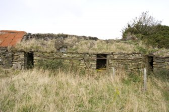 View of wash house and hen house at The Corr, from east-south-east.