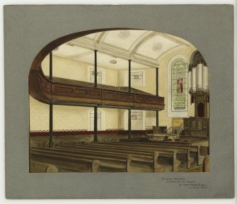 Proposed scheme of decoration for interior of Lothian Road United Free Church  
Thomas Bonnar & Sons
