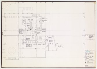 National Museum of the Libyan Arab Jamahiriya, Tripoli, Libya.
First floor plan east.  Layout of mechanical ventilation.