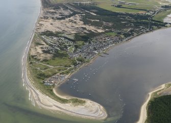 General oblique aerial view centred on the village, taken from the WNW.