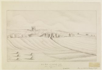 Drawing showing view of Limekilns on the Lasswade Road.
Insc: 'Lime Kilns on Lasswade Road. From nature by A. Archer 1834'.
