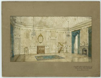 Sketch view of decorative scheme for music room at Lanrick Castle