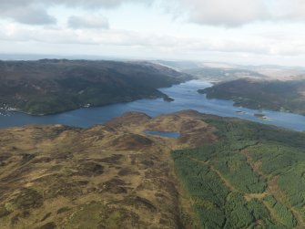 Oblique aerial view looking towards the Kyles of Bute, taken from the S.