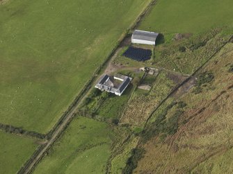 Oblique aerial view centred on the farmstead, taken from the SSE.