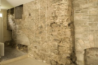 Interior. Detail of stone wall