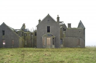 Rear (SW) elevation of Vallay House, taken from WSW
