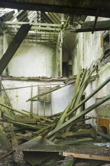 Interior view, looking into the remains of the ground floor drawing room of Vallay House