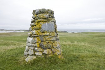 View of monument to George Beveridge, Vallay, taken from ESE