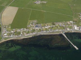 Oblique aerial view centred on the village of St Mary's, taken from the SSW.