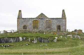 North east elevation view of Berneray Parliamentary Church