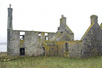 View of the rear (N) elevation of the Chamberlain's House, Vallay, taken from N