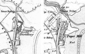 Extract from the current  Ordnance Survey 1:10000 map, and extract from the Ordnance Survey 6-inch map, first edition, Fife, 1856, sheet 6.